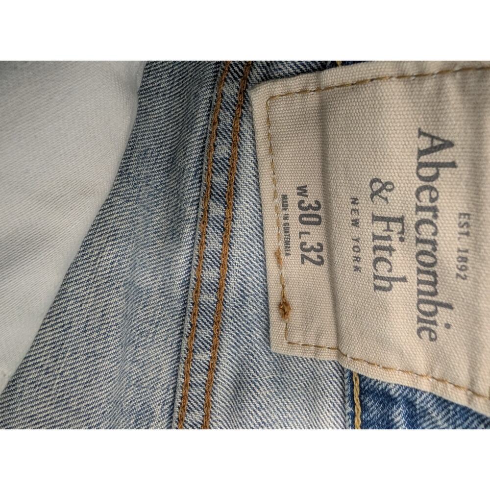 Abercrombie & Fitch Jeans 30x32 Bootcut Fit Light Wash Men's Distressed Y2K... - Picture 10 of 11